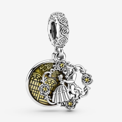 Dangle Charms Pandora Disney Beauty the Beast Dancing Strieborne | SK169PMOY