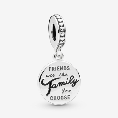 Dangle Charms Pandora Family & Friends Are Family & Friends Strieborne | SK317KHDY