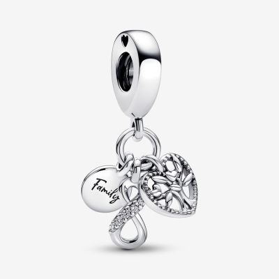 Dangle Charms Pandora Family & Friends Infinity Triple Strieborne | SK129GUOC