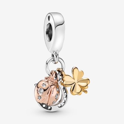 Dangle Charms Pandora Horseshoe Clover & Ladybird Viacfarebný | SK237DVPJ