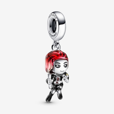 Dangle Charms Pandora Marvel The Avengers Black Widow Strieborne | SK295RMHB