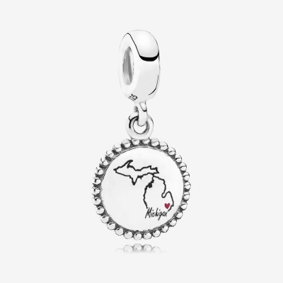 Dangle Charms Pandora Michigan State Strieborne | SK172XGIE