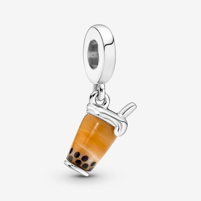 Dangle Charms Pandora Murano Glass Bubble Tea Strieborne | SK650ZTAU