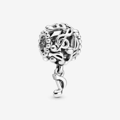 Dangle Charms Pandora Openwork Music Notes Strieborne | SK392NXQL