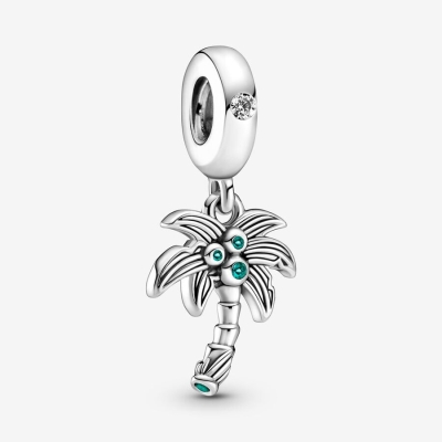 Dangle Charms Pandora Palm Tree & Coconuts Strieborne | SK163MSFJ