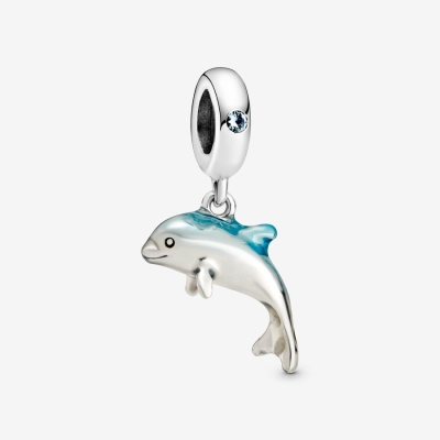 Dangle Charms Pandora Shimmering Dolphin Strieborne | SK479GOYU