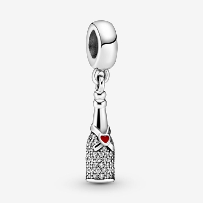 Dangle Charms Pandora Sparkling Wine Bottle Strieborne | SK732BIDF