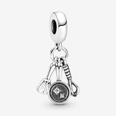 Dangle Charms Pandora Spatula Frying Pan & Whisk Strieborne | SK534ETYK