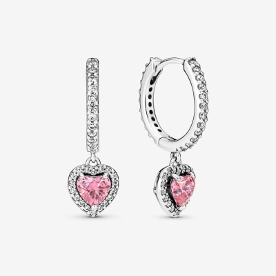 Hoop Earrings Pandora Sparkling Strieborne | SK392KPBQ