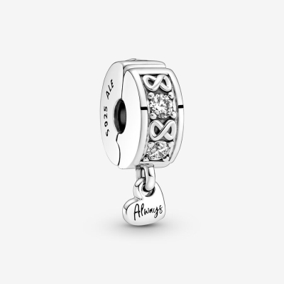 Klipy Pandora Family & Friends Always Pave Clip Strieborne | SK876DRVF