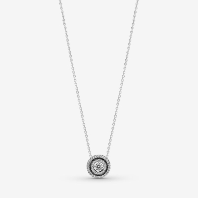 Pendant Necklaces Pandora Sparkling Double Collier Strieborne | SK548ZBFC