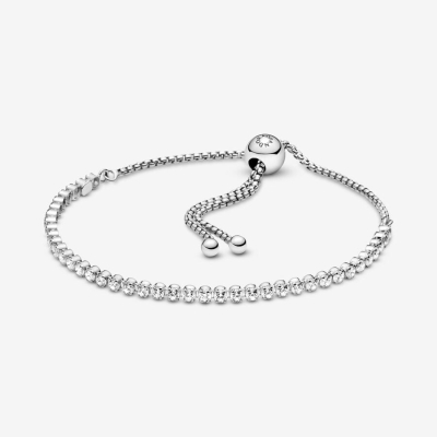 Sliding Bracelets Pandora Sparkling Slider Tenisove Strieborne | SK807KTSO