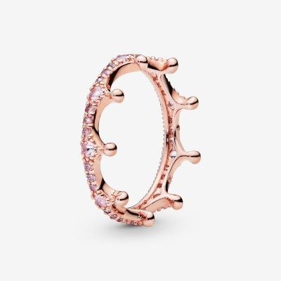 Stackable Rings Pandora Pink Enchanted Crown in Ruzove Zlate | SK938YFVG