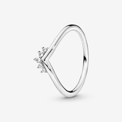 Stackable Rings Pandora Tiara Wishbone Strieborne | SK189ILCB