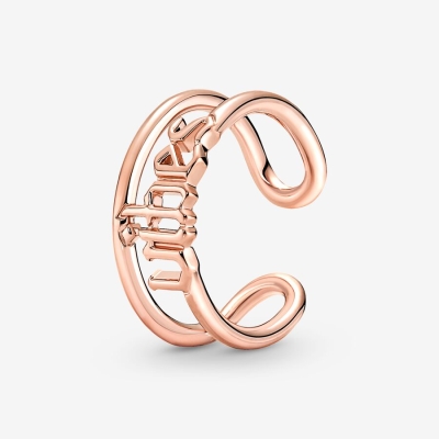 Statement Rings Pandora ME Vibes Open Ruzove Zlate | SK398SMLJ